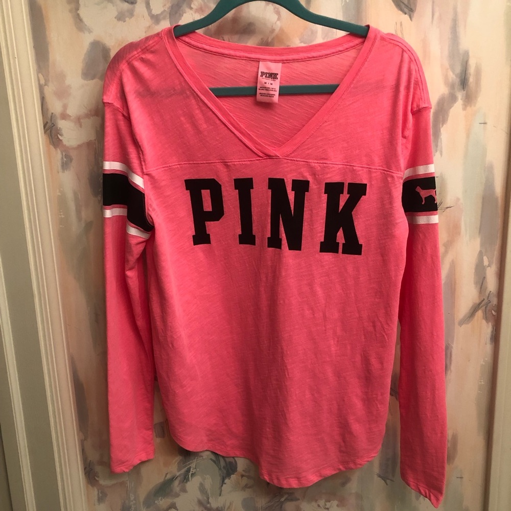 Victoria’s Secret Pink, medium, pink v neck tee